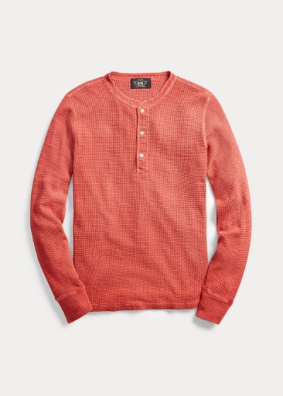 Camisa Ralph Lauren Hombre Coral - Waffle-Knit Henley - BEFZD3915